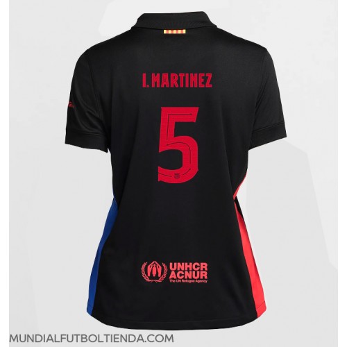 Camiseta Barcelona Inigo Martinez #5 Segunda Equipación Replica 2024-25 para mujer mangas cortas